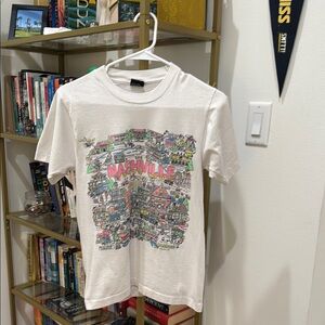 Retro Nashville Graphic T-Shirt - White